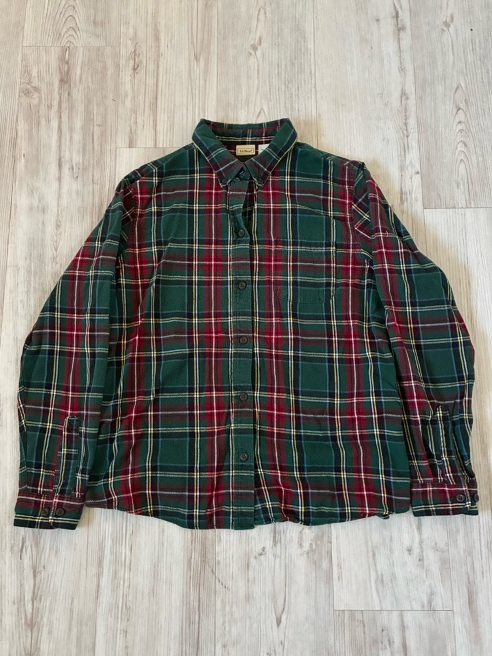 L.L. Bean Scotch Plaid Flannel Shirt